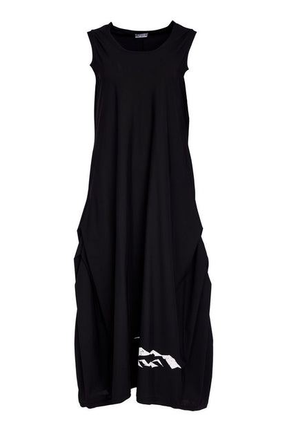 NAYA Round Neck Dress Black/White