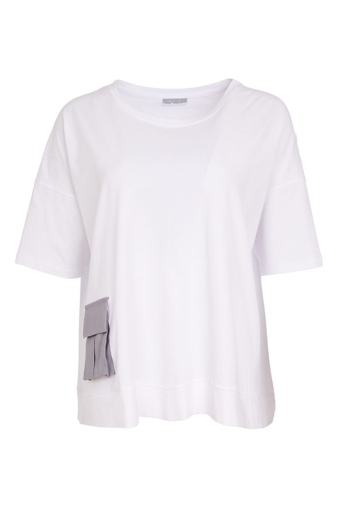 NAYA Round Neck Top White/Dove