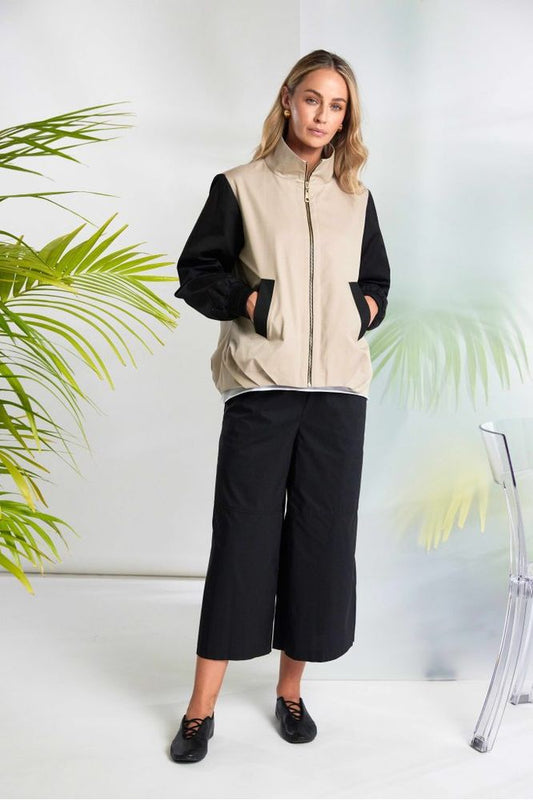 NAYA Crop Wide Leg Trouser Black