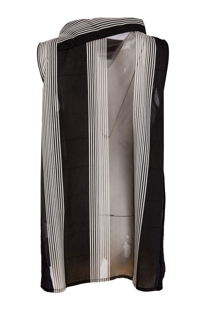 NAYA Sleeveless Stripe Top Black/White