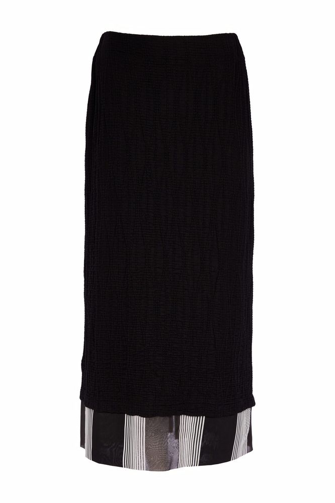 NAYA Embossed Pull Up Skirt Black/White