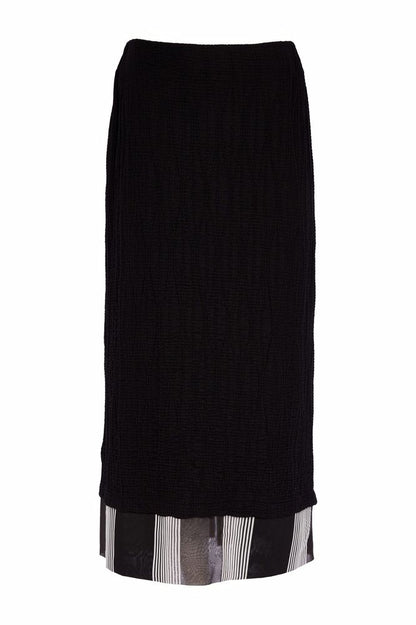 NAYA Embossed Pull Up Skirt Black/White