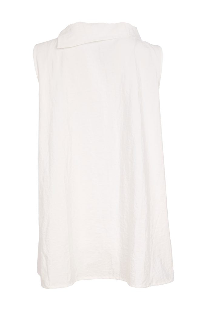 NAYA Sleeveless Placement Print Top White/Black