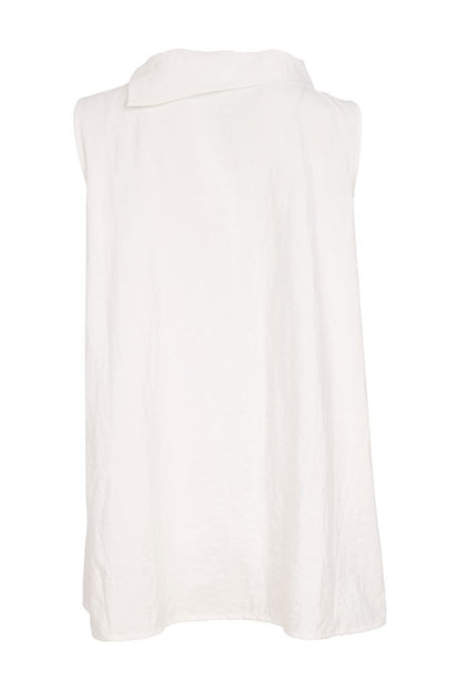 NAYA Sleeveless Placement Print Top White/Black