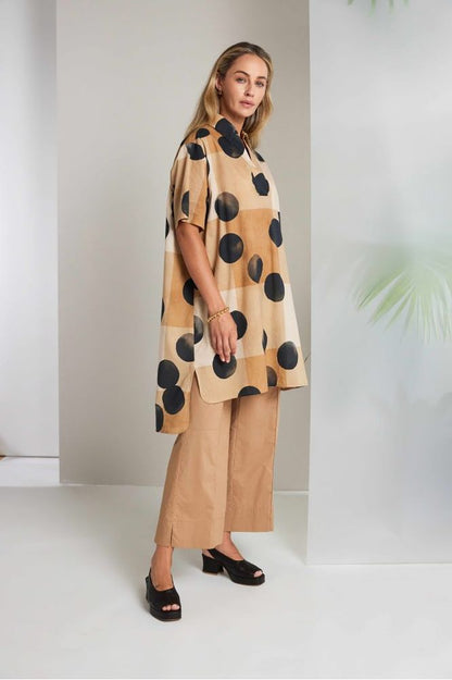 NAYA Spot Print Tunic Tan