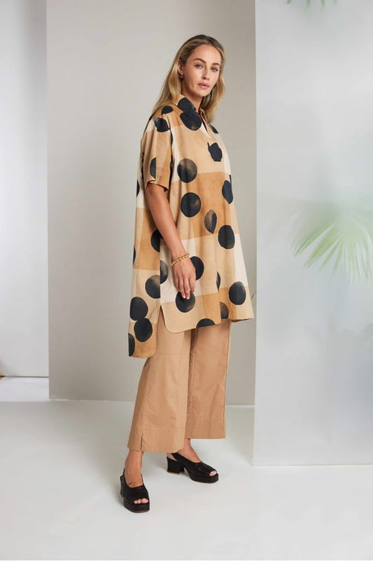 NAYA Spot Print Tunic Tan
