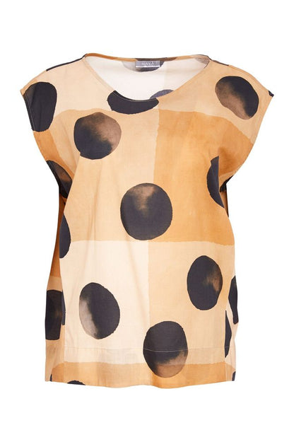 NAYA Spot Print Top Tan
