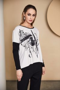 AW24 NAYA Placement Print Contrast Top