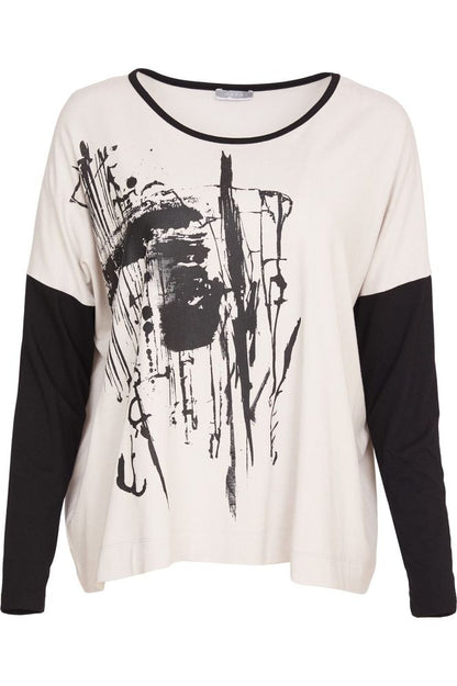 AW24 NAYA Placement Print Contrast Top