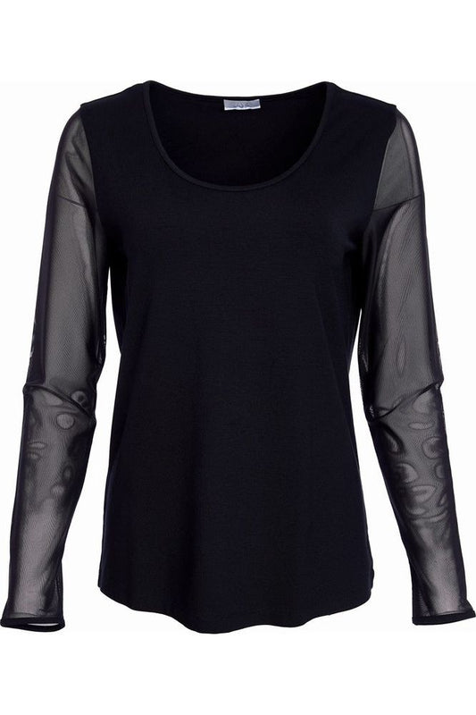 NAYA Jersey Top Mesh Sleeve