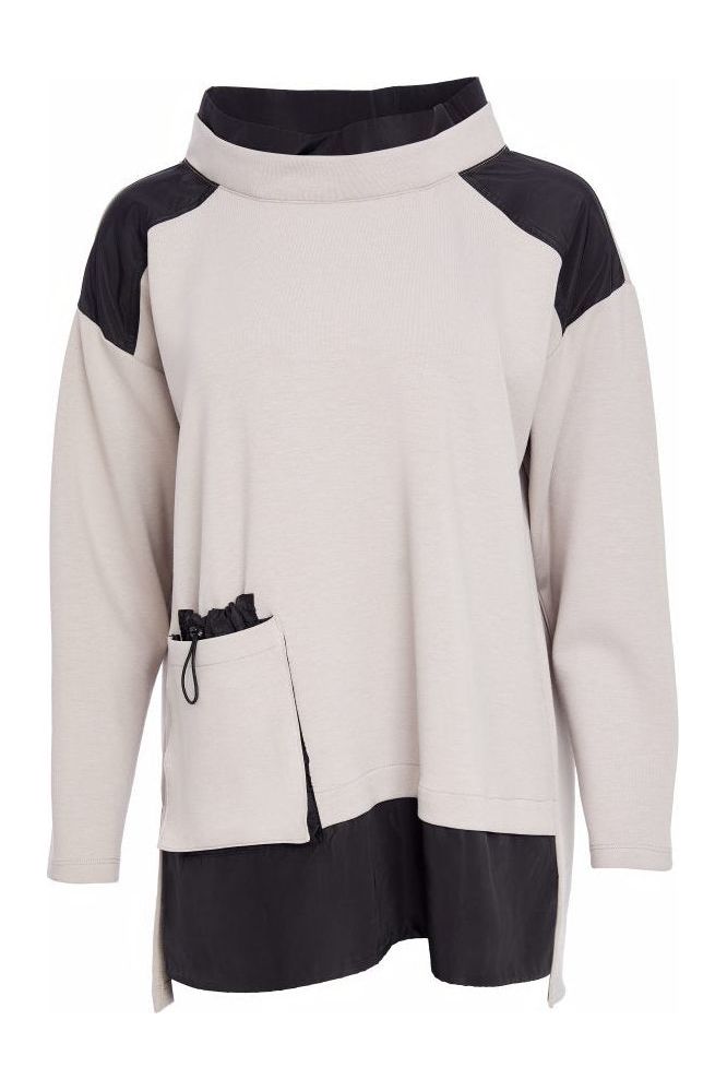 NAYA Soft Sweatshirt Pocket Taupe/Black