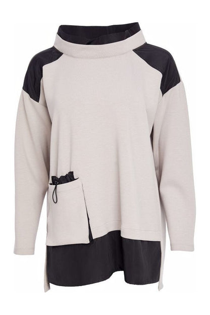 NAYA Soft Sweatshirt Pocket Taupe/Black