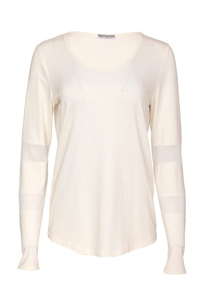 Naya Top Mesh Sleeve Cream