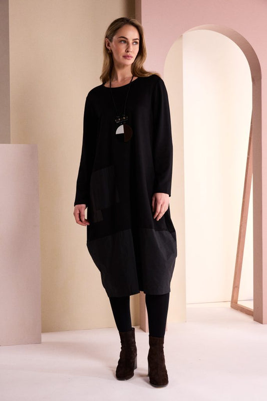 Naya Dress W/Metal Black