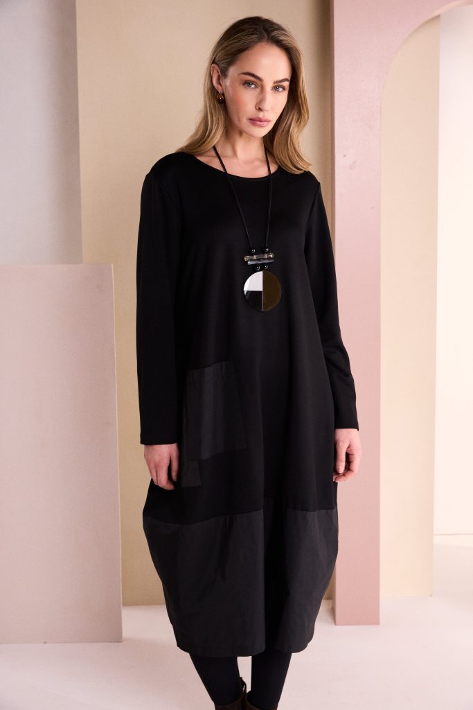 Naya Dress W/Metal Black