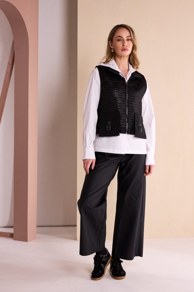 Naya Quilted Waistcoat Black