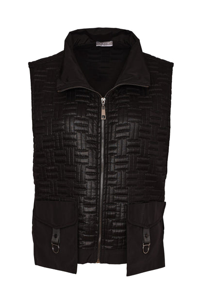Naya Quilted Waistcoat Black