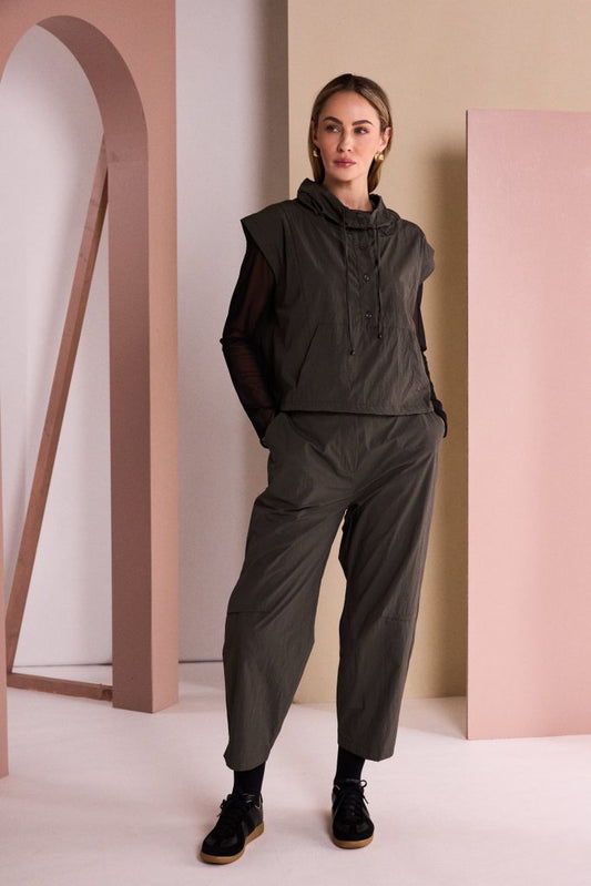 Naya Drawstring Hemline Top Thyme