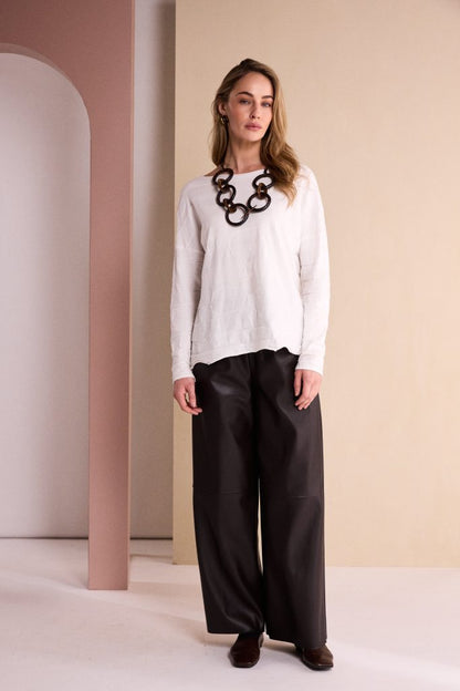 Naya Circle Design Sweater-Cream