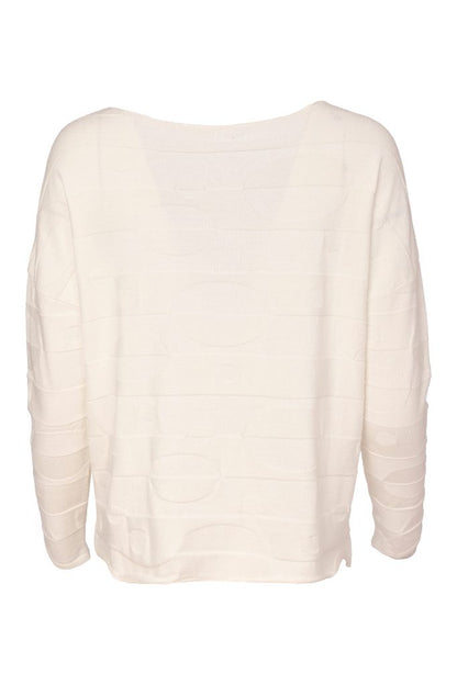 Naya Circle Design Sweater-Cream