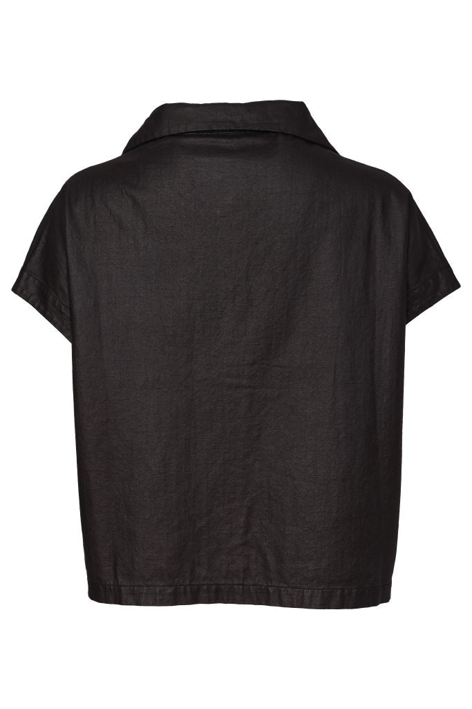 Naya Bashed Leatherette Jacket Black