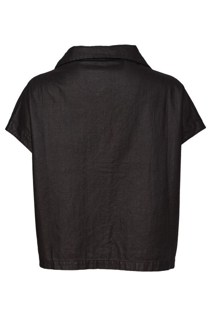 Naya Bashed Leatherette Jacket Black