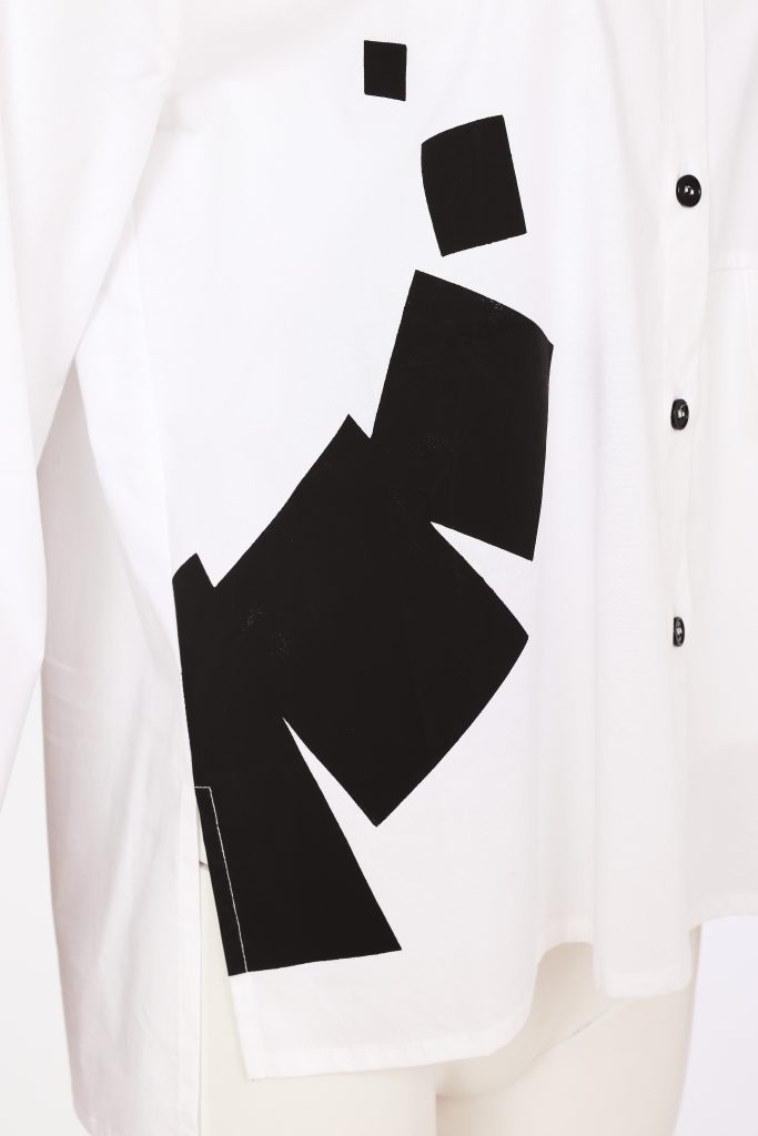 NAYA Shirt Print-White/Black