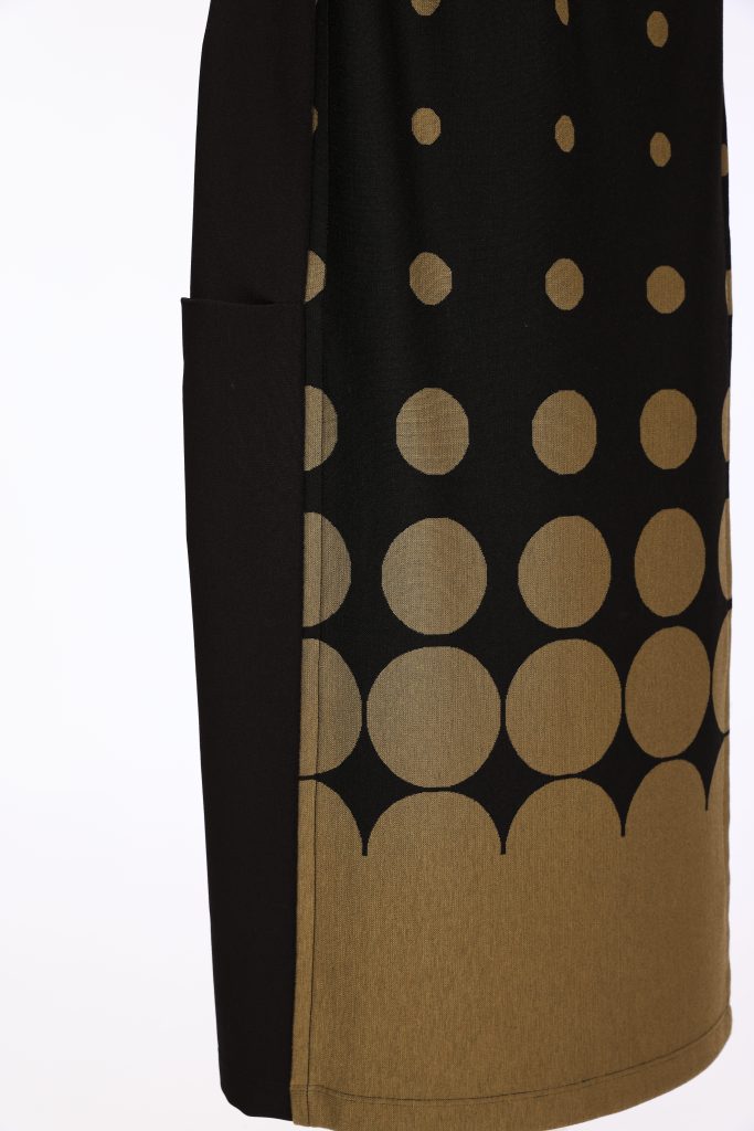 NAYA Spot Print Skirt-Black/Avocado