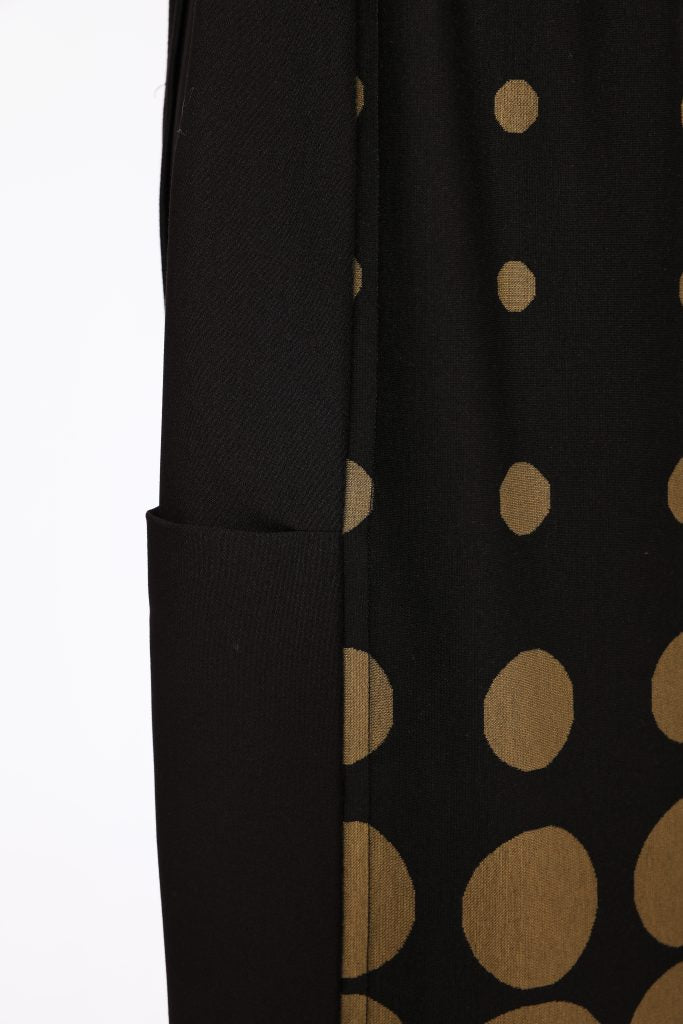 NAYA Spot Print Skirt-Black/Avocado