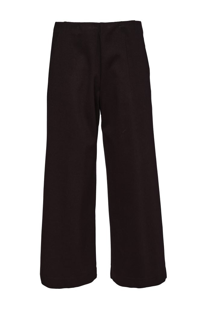 Naya Soft Wide Leg Trousers-Black