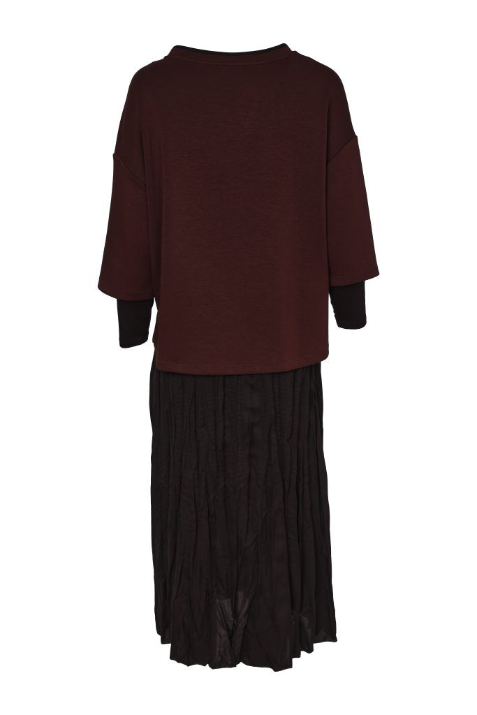Naya Two Crushed Dress Black/Choko