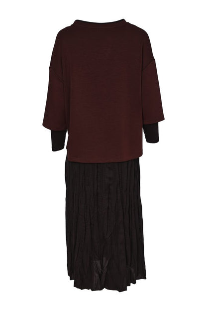 Naya Two Crushed Dress Black/Choko