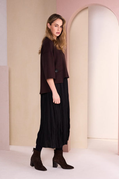 Naya Two Crushed Dress Black/Choko