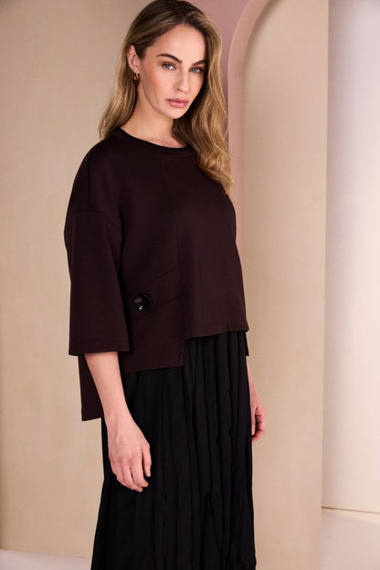 Naya Two Crushed Dress Black/Choko