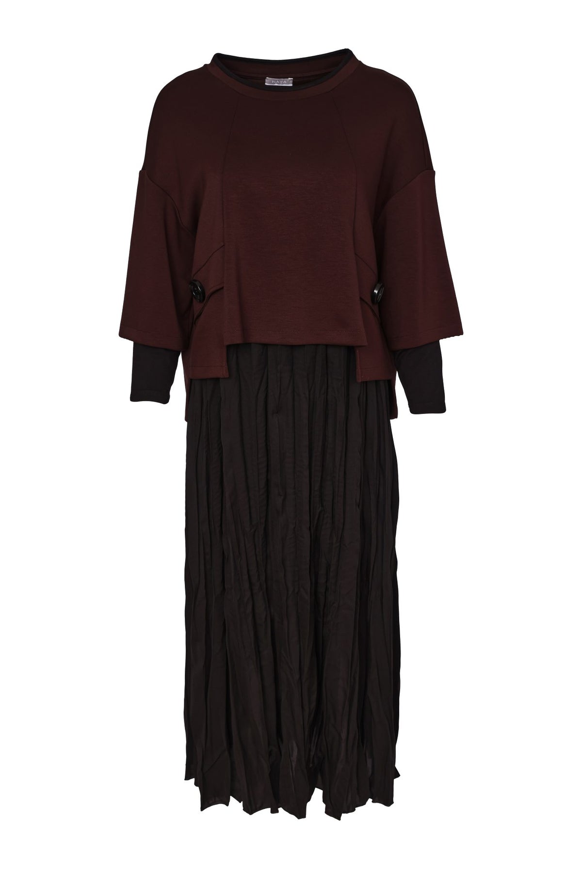 Naya Two Crushed Dress Black/Choko