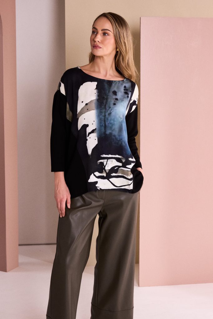 Naya Wide Leg Leatherette Trousers-Choko