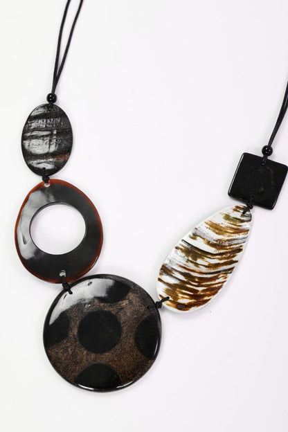 Naya Necklace Spot Stone Black / Sand