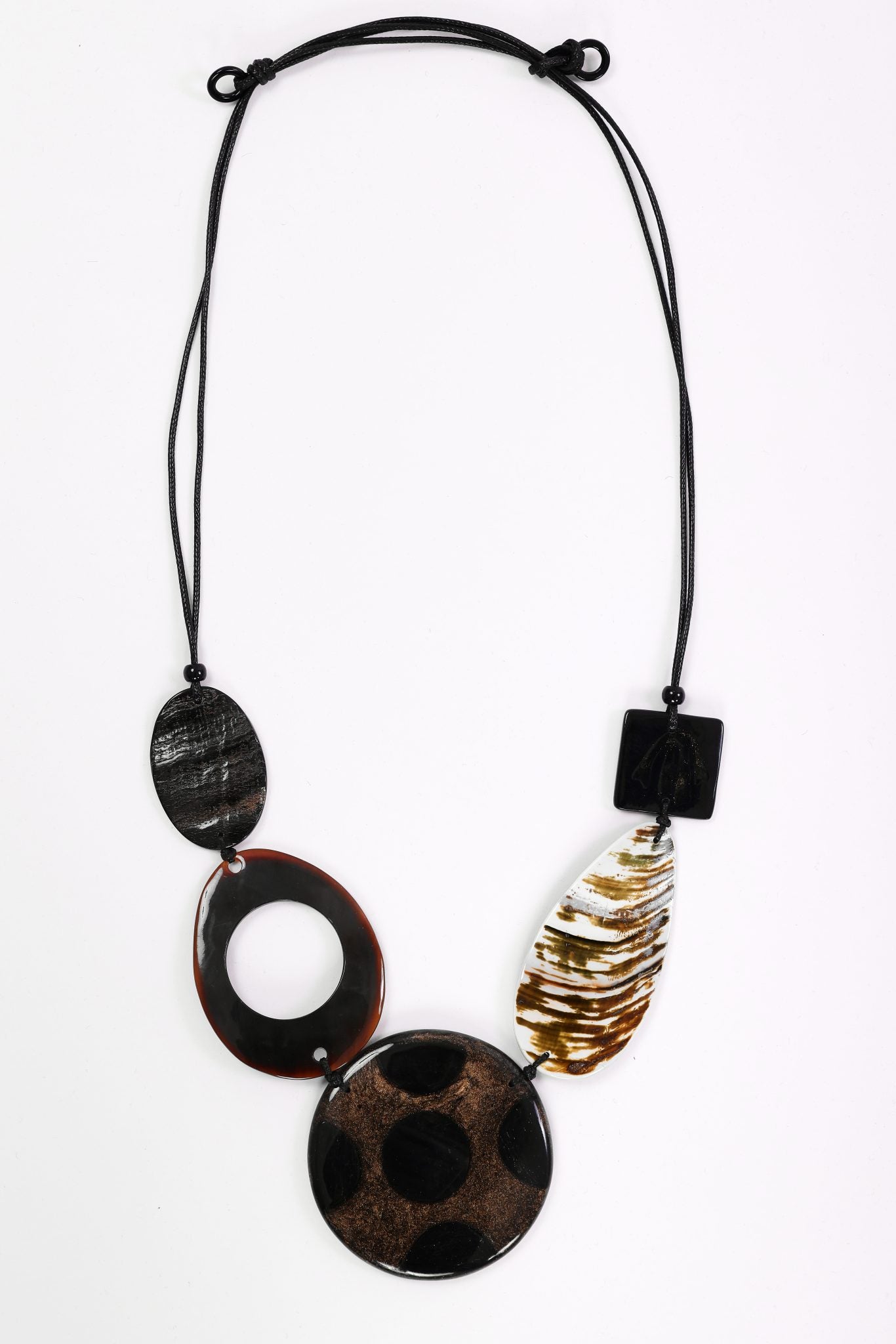 Naya Necklace Spot Stone Black / Sand