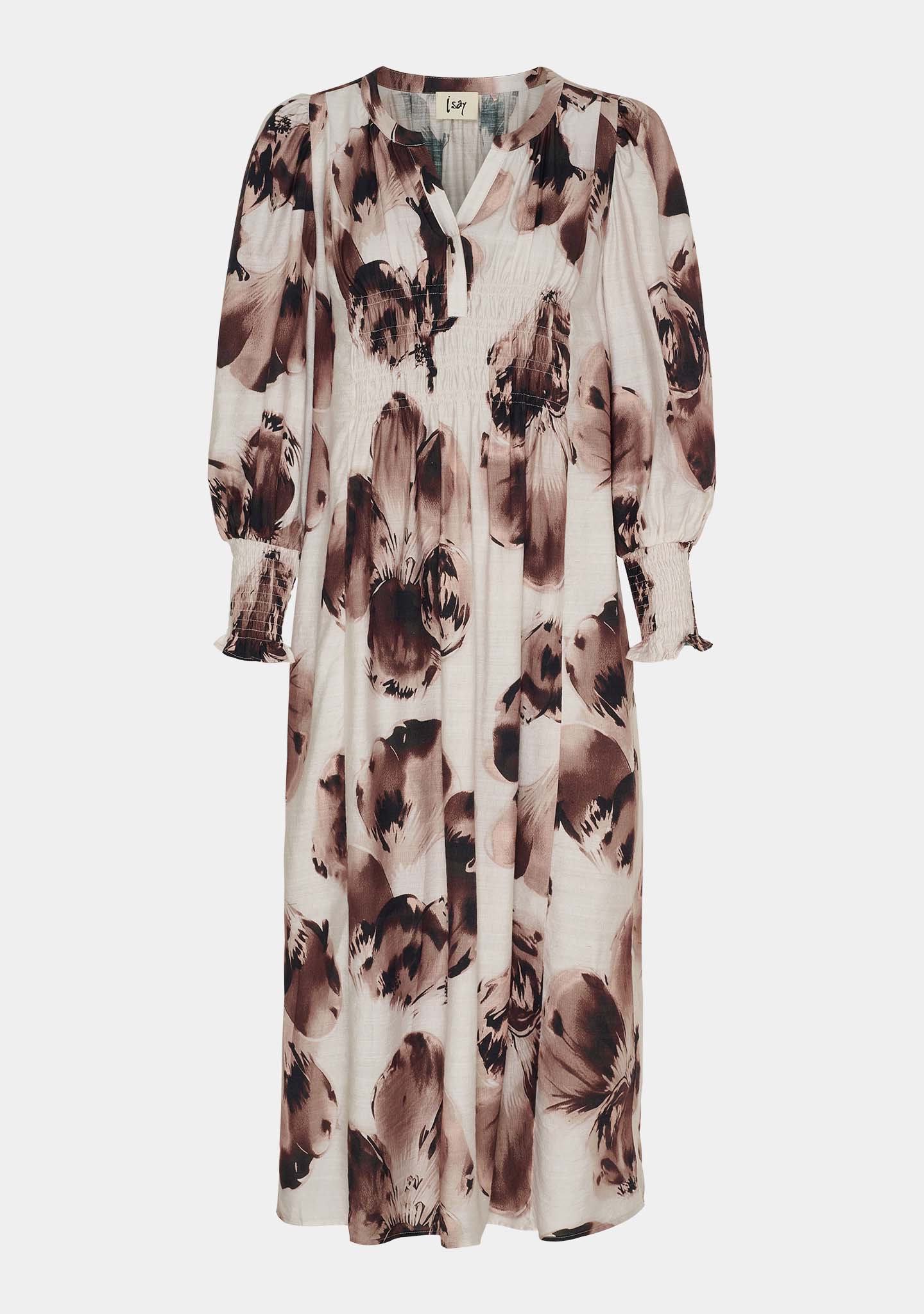 I Say Naomi V-Neck Dress Aubergine Floral