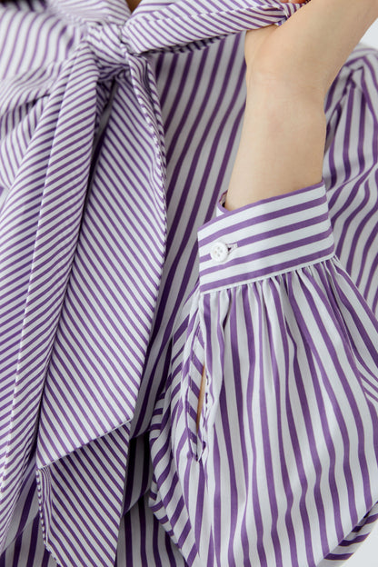 Oui Blouse White Violet 100415
