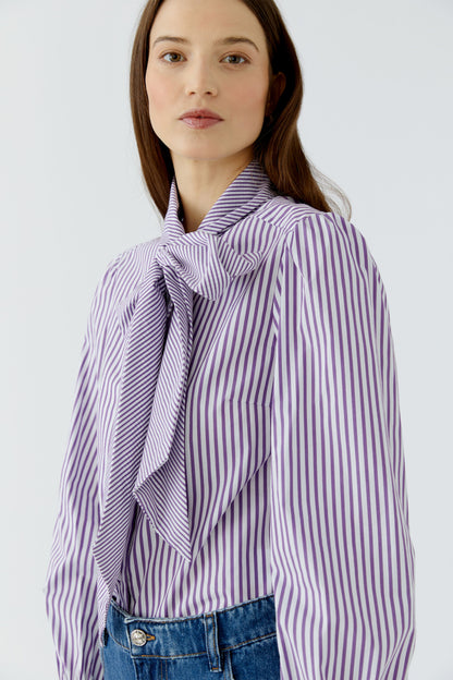 Oui Blouse White Violet 100415