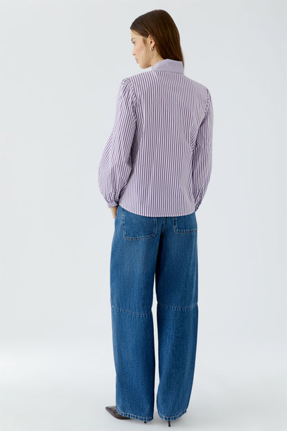 Oui Blouse White Violet 100415