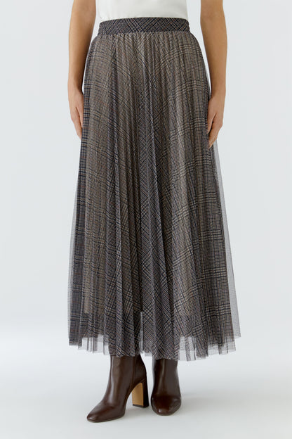 Oui Skirt Offwhite Brown 99954