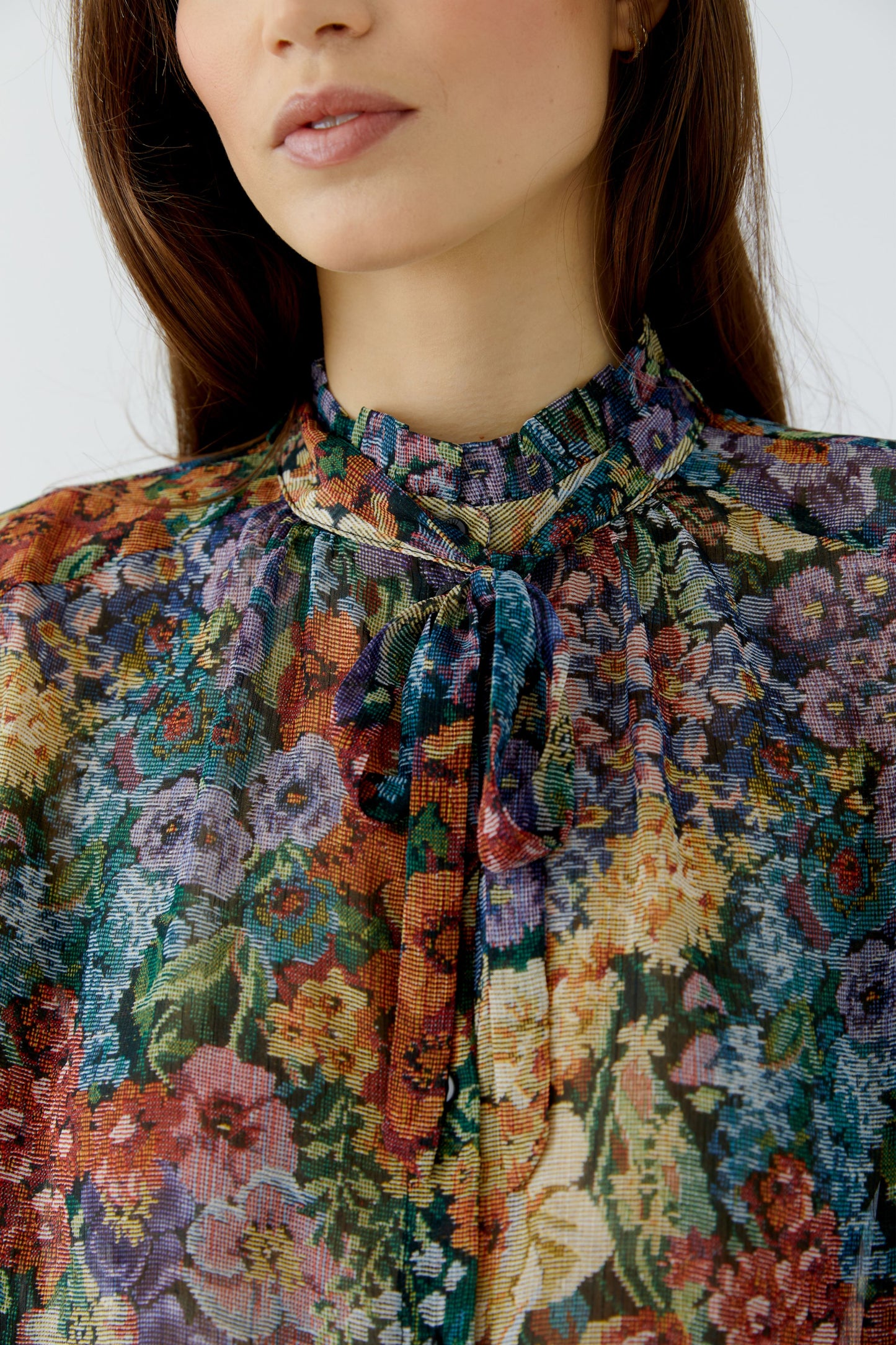 Oui Blouse Lilac Yellow 99102