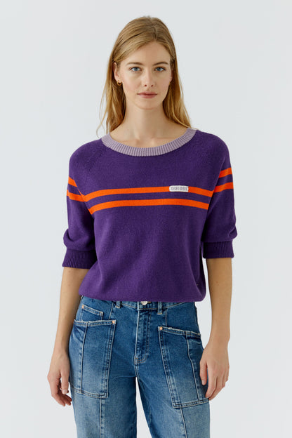 Oui Pullover Violett Orange 97974