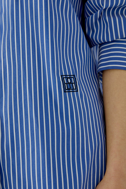 Oui Blouse Blue White 99200