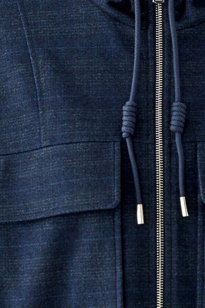 Oui Jacket Dark Blue Grey 99133