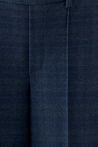 Oui Trousers Blue Grey 99141