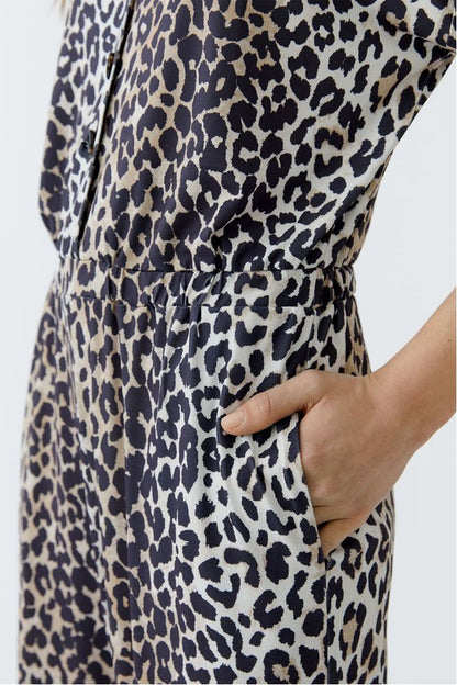 OUI Leopard Print Jumpsuit