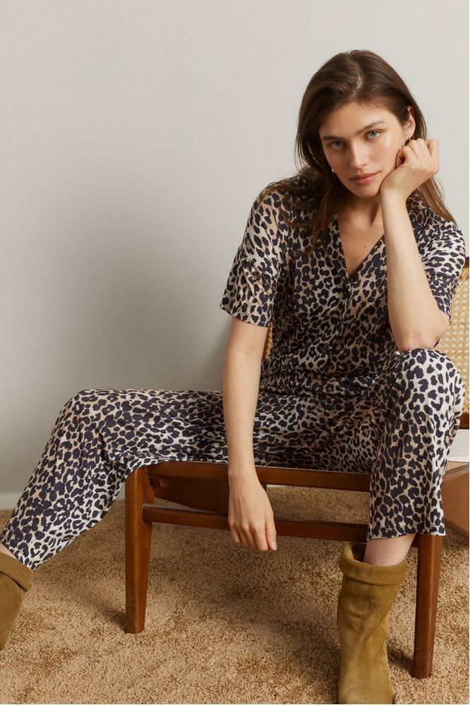OUI Leopard Print Jumpsuit